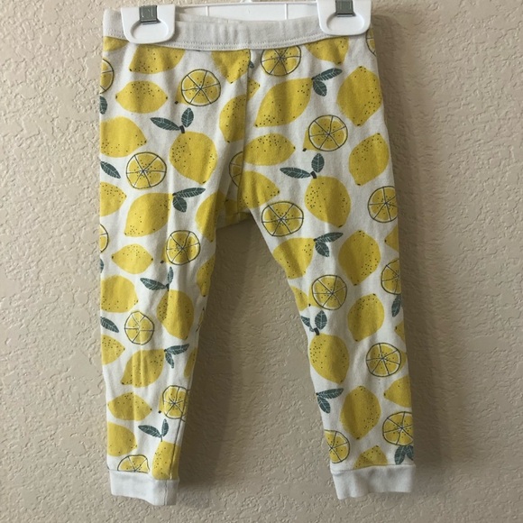 Tea Collection Girls 2 Piece Pajama Long Johns Lemons Summer - Size 2T - Picture 8 of 10